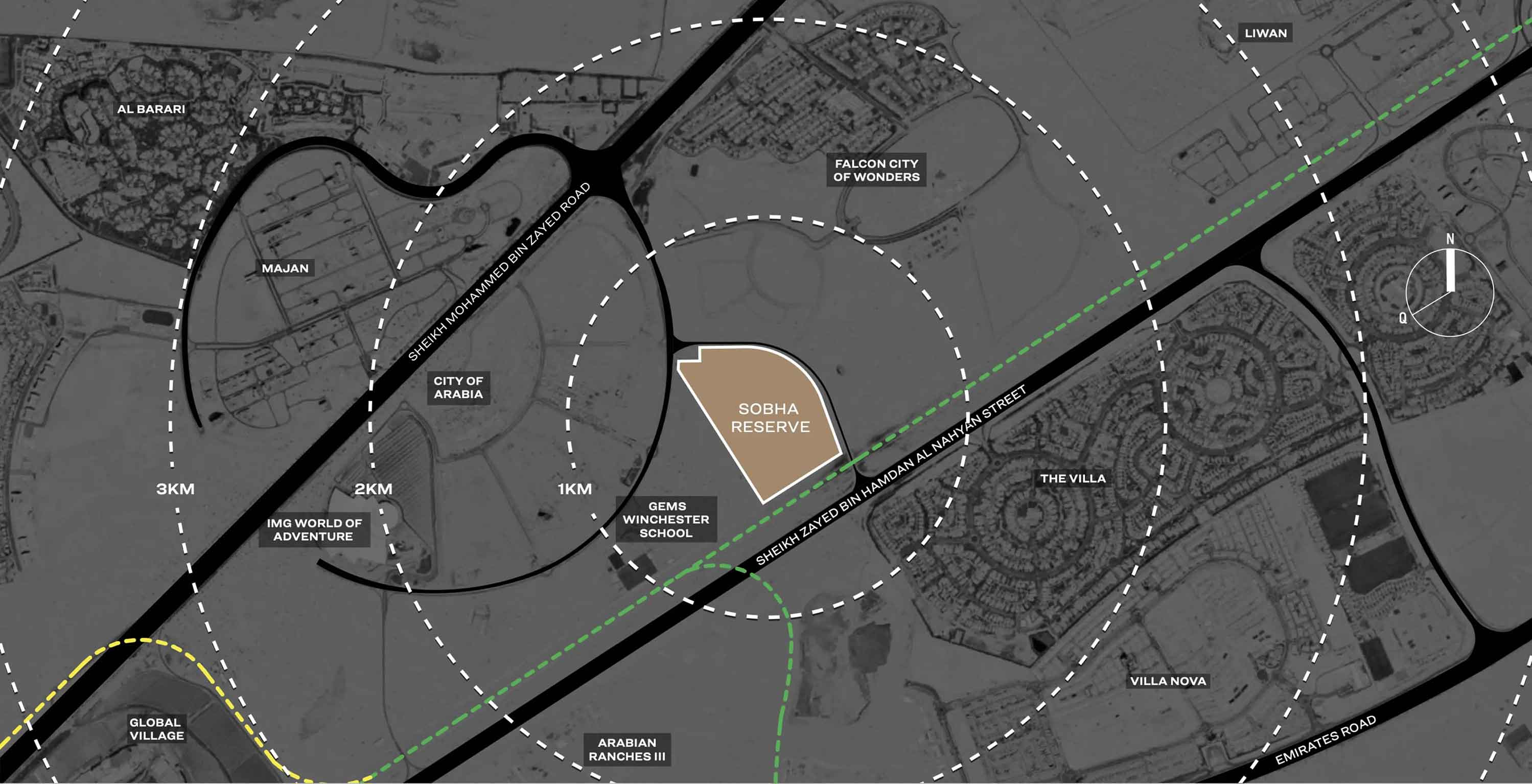 Sobha Reserve Location Map